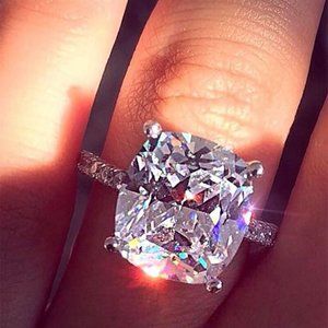 5 Carat‎ Cushion Diamond Engagement Ring